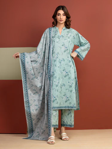 Misty Meadow Unstitched Lawn Ensemble